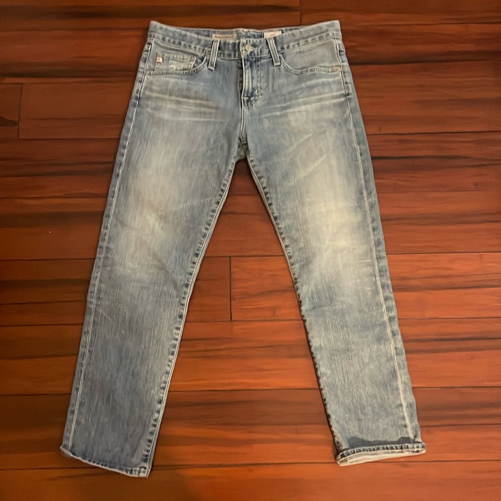 AG Adriano Goldschmied Light Blue Straight Leg Jeans